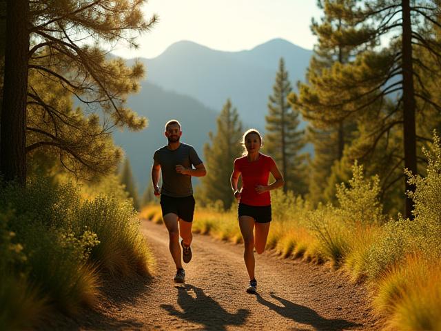 Corredores de trail running en un sendero de montaña
