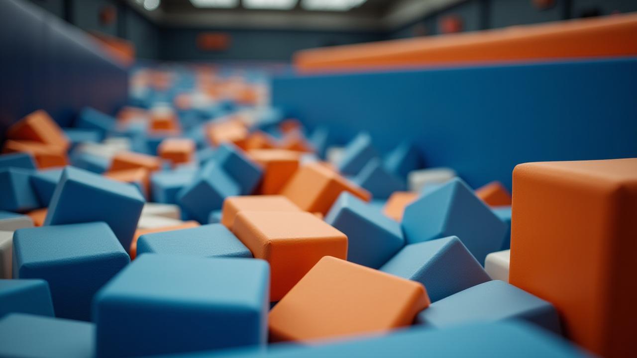 Detalle de la fosa de espuma o foam pit para aterrizajes seguros en Norte Físico.